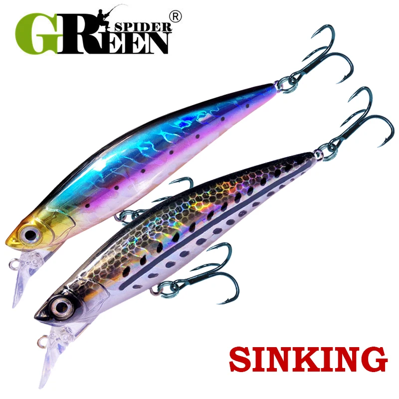 33g Sinking Minnow Angelköder Swimbait Crankbait Whopper Plopper Bassköder Hard Pike Thunfisch Köder Pesca Ice Fish Deep Diving