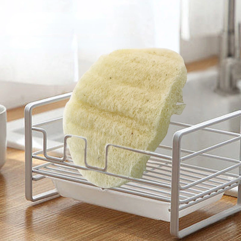 Not Stained With Oil loofah flesh dishcloths Natural loofah Durable Brush Bowl And Wipe Easy To Store Yellow Dishwashing Tools