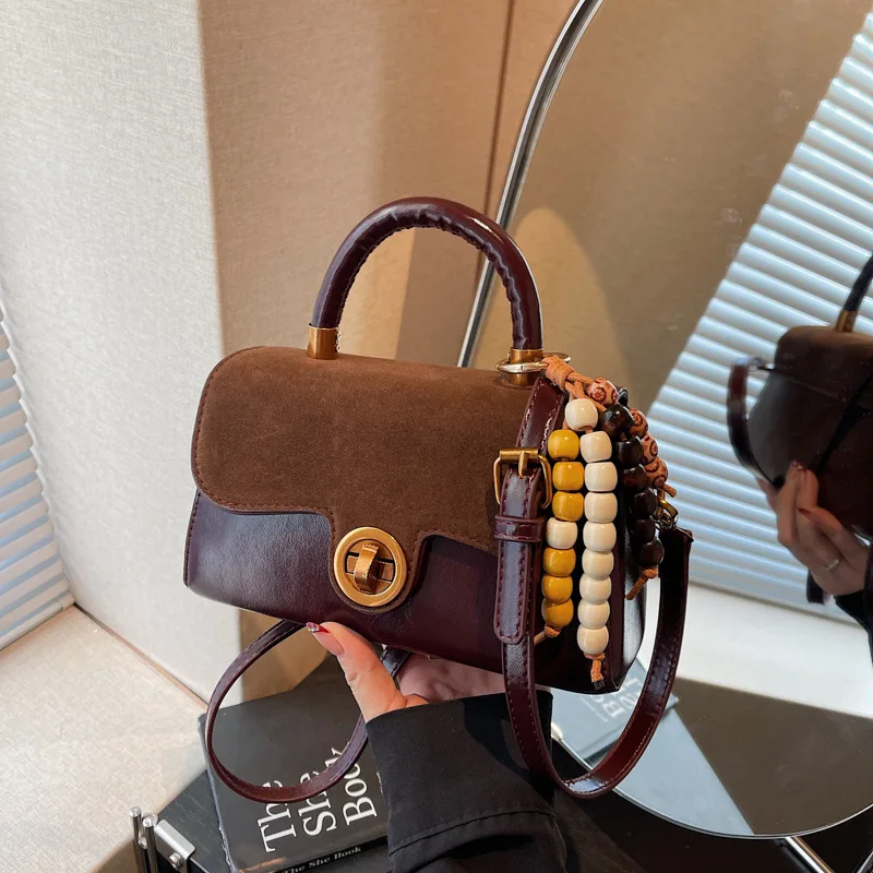 

2025 New Vintage Square Bag for Women, Minimalist Top Handle Crossbody Purse, Retro Chic Small Handbag, Casual & Stylish​