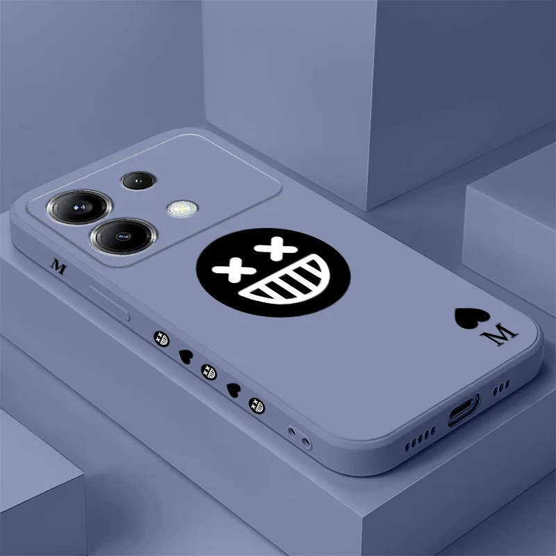 

Black Face Love Phone Case For Xiaomi Poco F7 X7 X6 F6 M6 M5 M5S F5 X5 F4 X4 M4 F3 M3 X3 Pro 4G 5G GT Silicone Cover