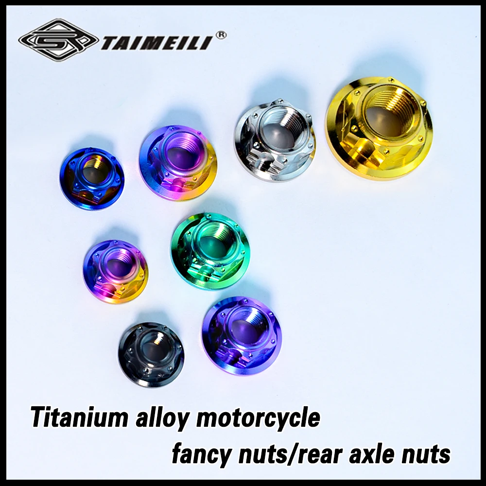 TAIMEILI Titanlegierung, dekorative Flanschmuttern, M4/M5/M6/M8/M10/M12/M14, Ersatzteile für Motorradmodifikationen, 4/8/10 Stück. – Detail 3