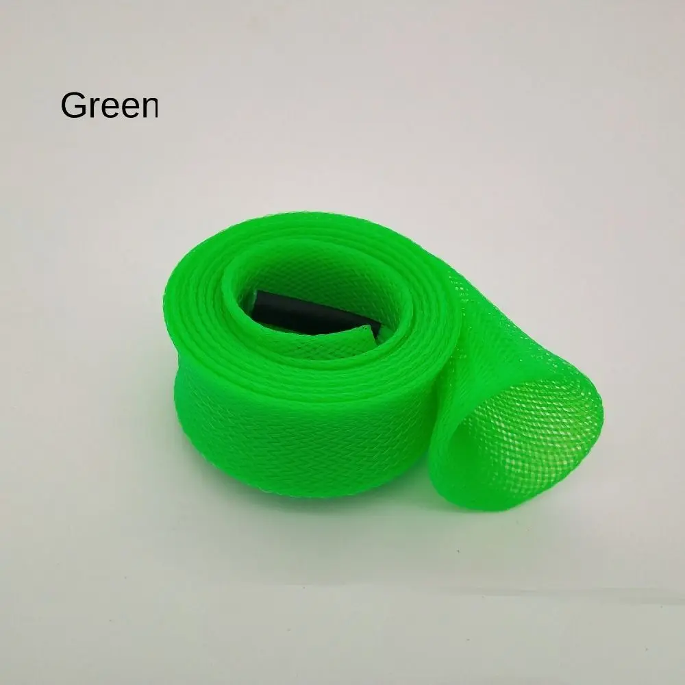

Braided Mesh Pole Sock Braided Mesh Protector PET 30mm*170cm Fishing Rod Protector Colorful Scalable Spinning Rod Sleeve