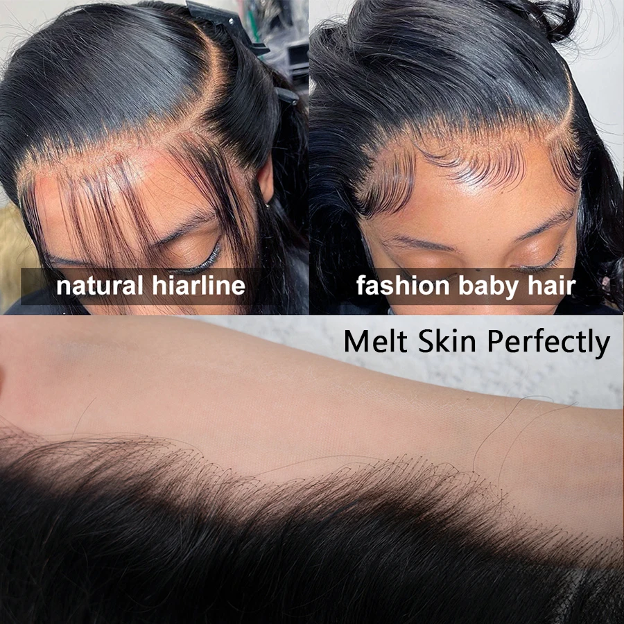 Invisible HD 13x6 lace Frontal HD Transparent Lace Melt Skins Straight 6x6 5x5 HD Lace Closure Only Human Hair Remy Pre Plucked