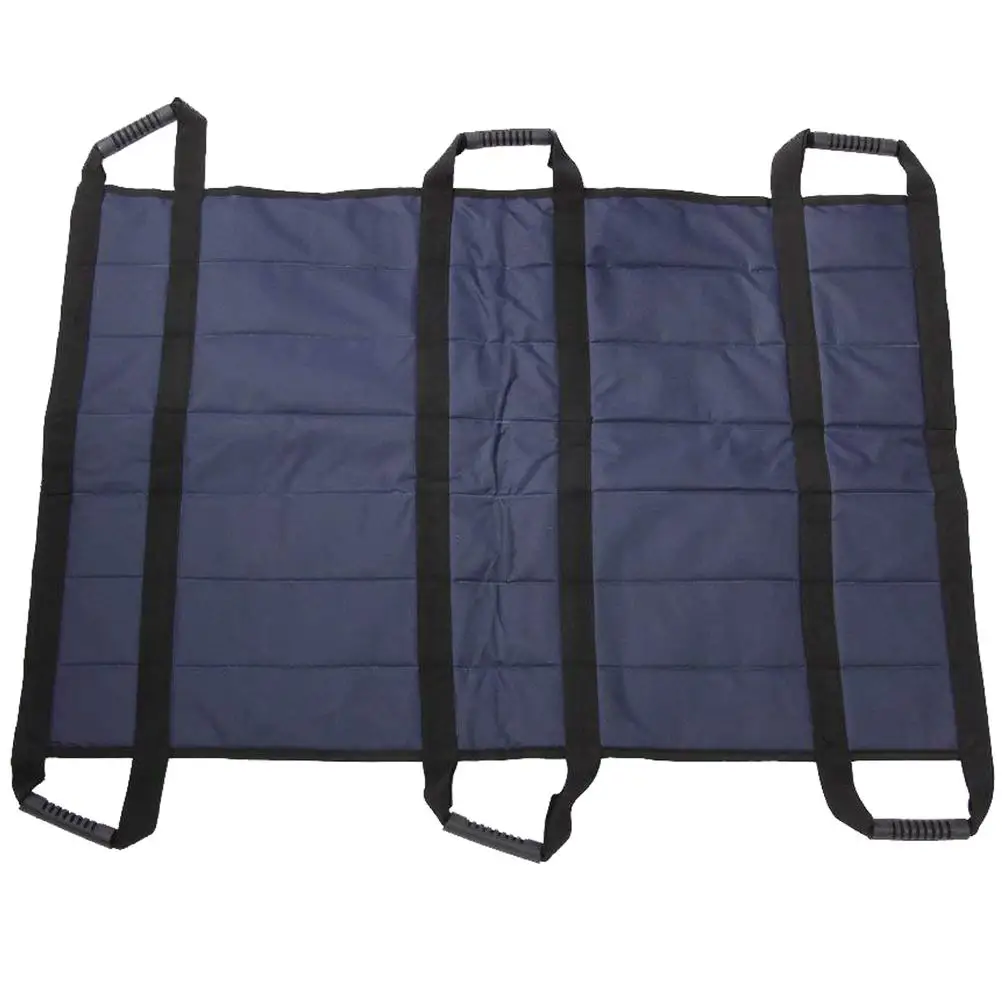 

6 Handles Foldable Nursing Transfer Pad 210D Cotton Canvas Patient Lifting Support Durable 220 Pounds Tool Braces