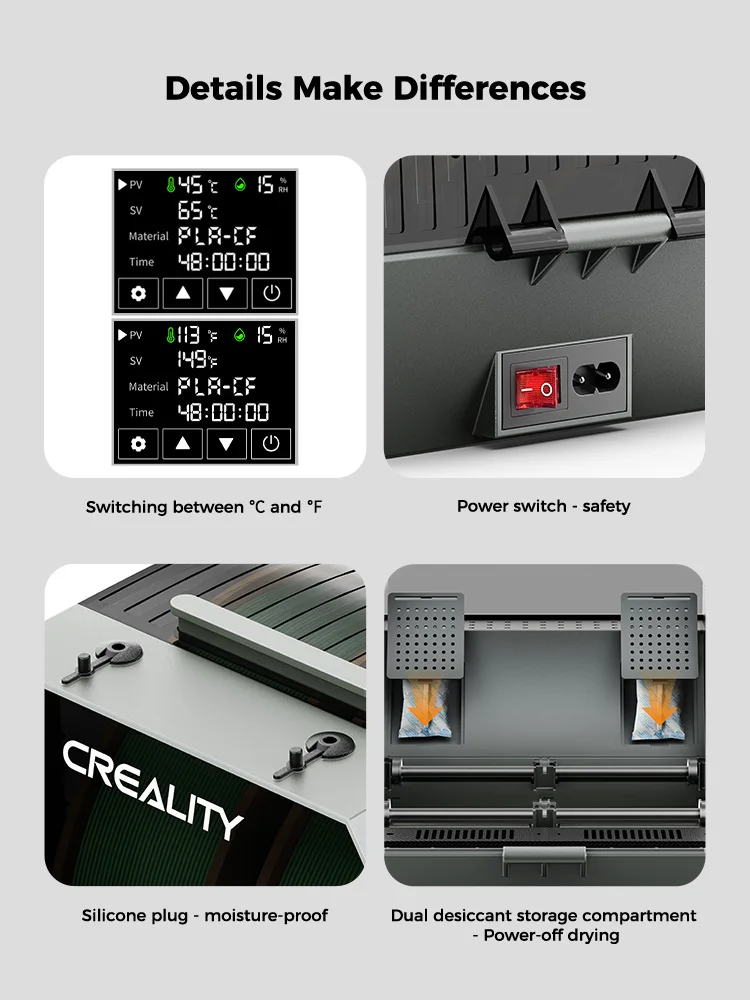 New Creality Space Pi Filament Dryer Plus Upgraded Two Rolls