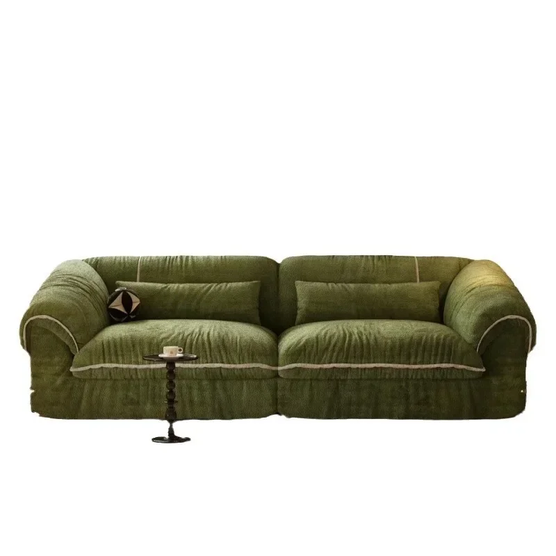 Wabi Sand Cream Wizard of Oz Designer Sofa Three-person Straight Row Chenier Fabric Eco-friendly Sofa