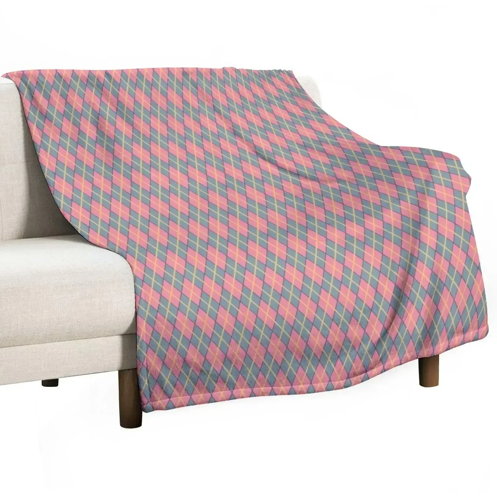 

Howl's Argyle Throw Blanket Foldable Soft Warm Blanket for Outdoor Use