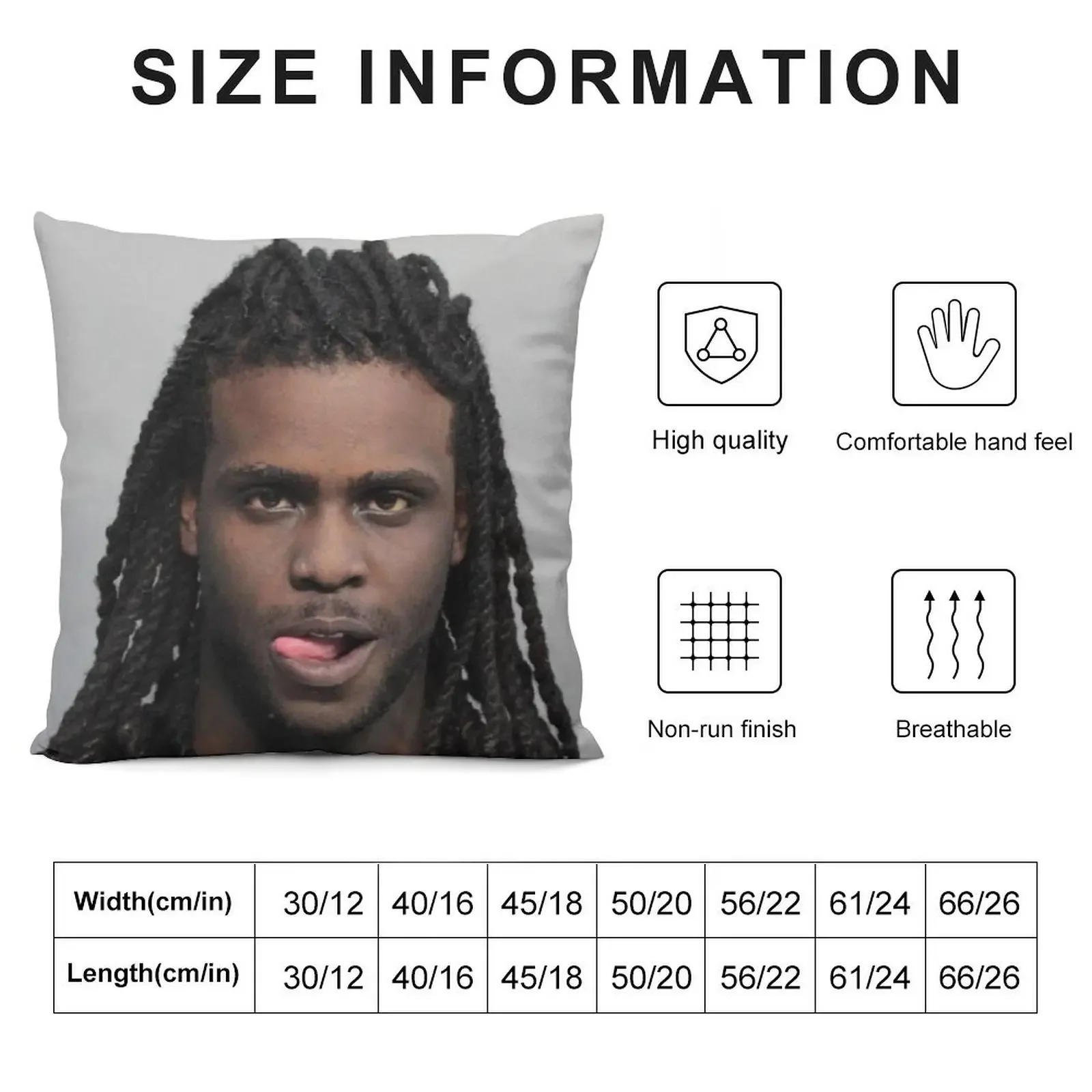 Chief Keef Mugshot Throw Pillow Luxury Living Room Decorative Cushions Cushions For Children Pillow Decor pillow