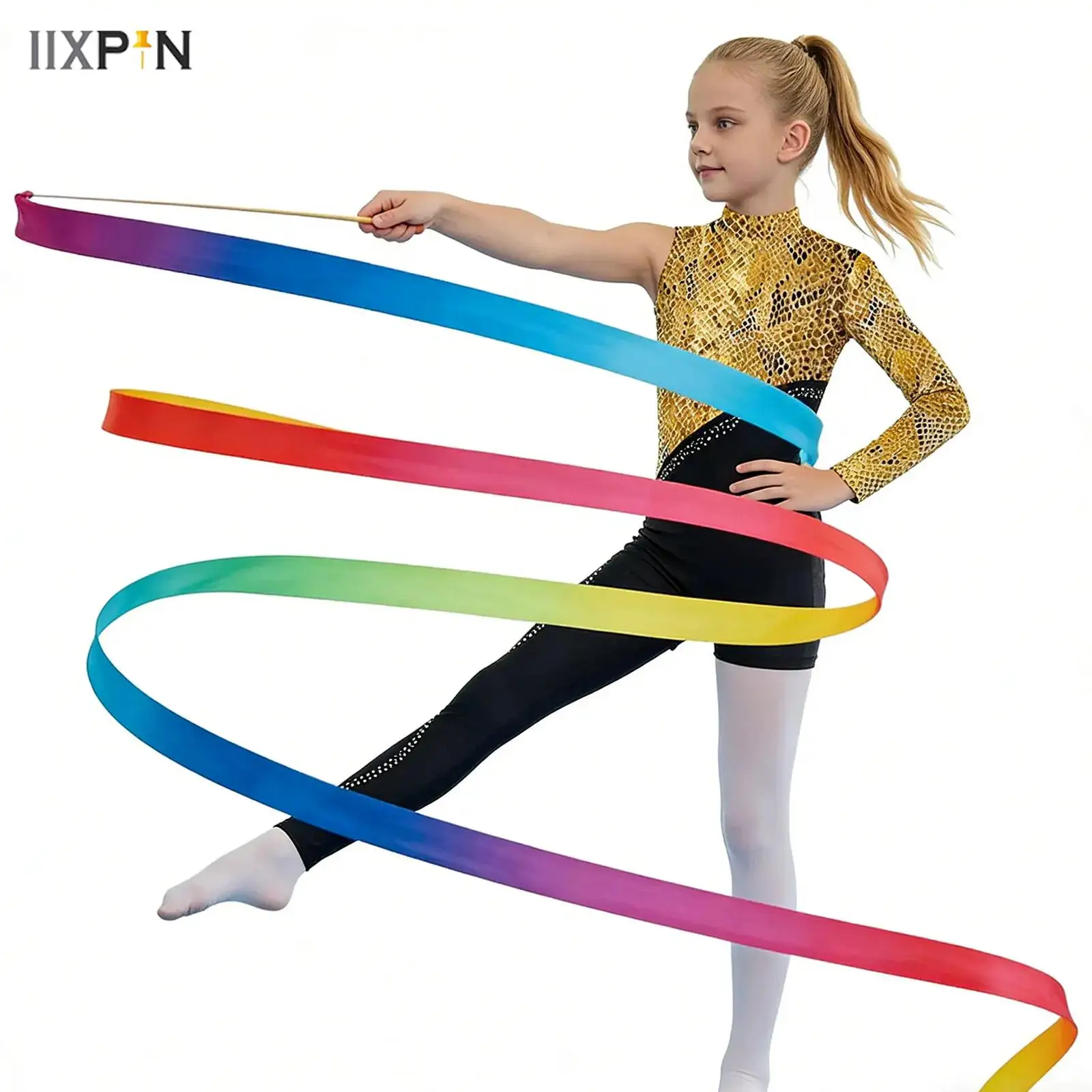 

Kids Girls Rhinestones Ballet Gymnastics Dance Leotard Asymmetrical Long Sleeve Bodysuit for Ice Skating Stage Performance