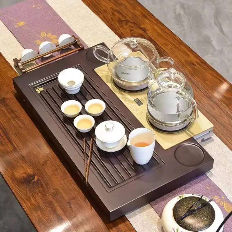 Accessories Wooden Tea Tray Irregular Wood Plates For Food Luxury Tea Tray Magnetic Coasters Bandeja Madera Home Decorationgs
