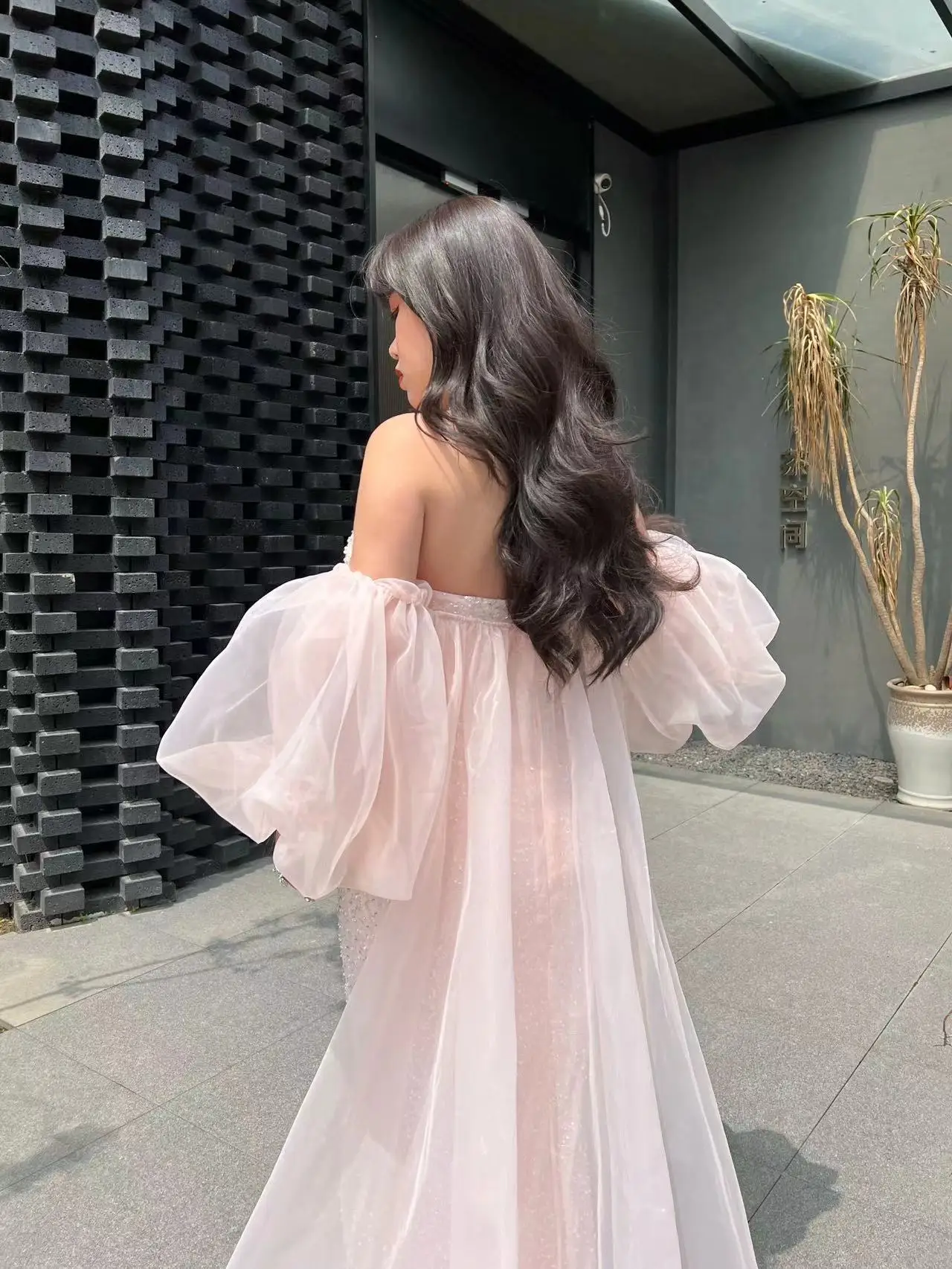 (تخفيضات) فساتين شاليمار تشانغ الوردية أزياء فستان سهرة مثير فستان حفلة فاخر حسب الطلب