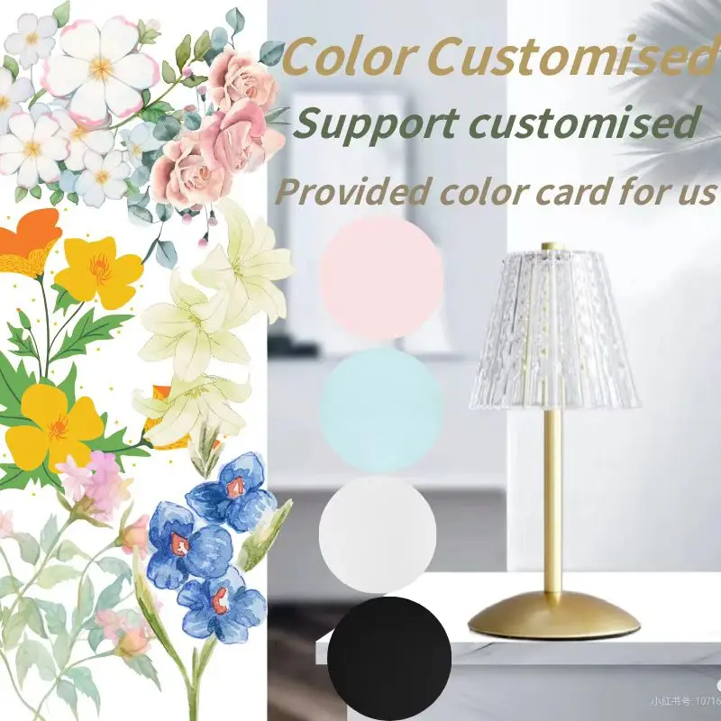 Cordless Level 3 Touch Dimming Light Emitting Diode Desk Lamp Rechargeable Portable Battery Power Supply Night Light