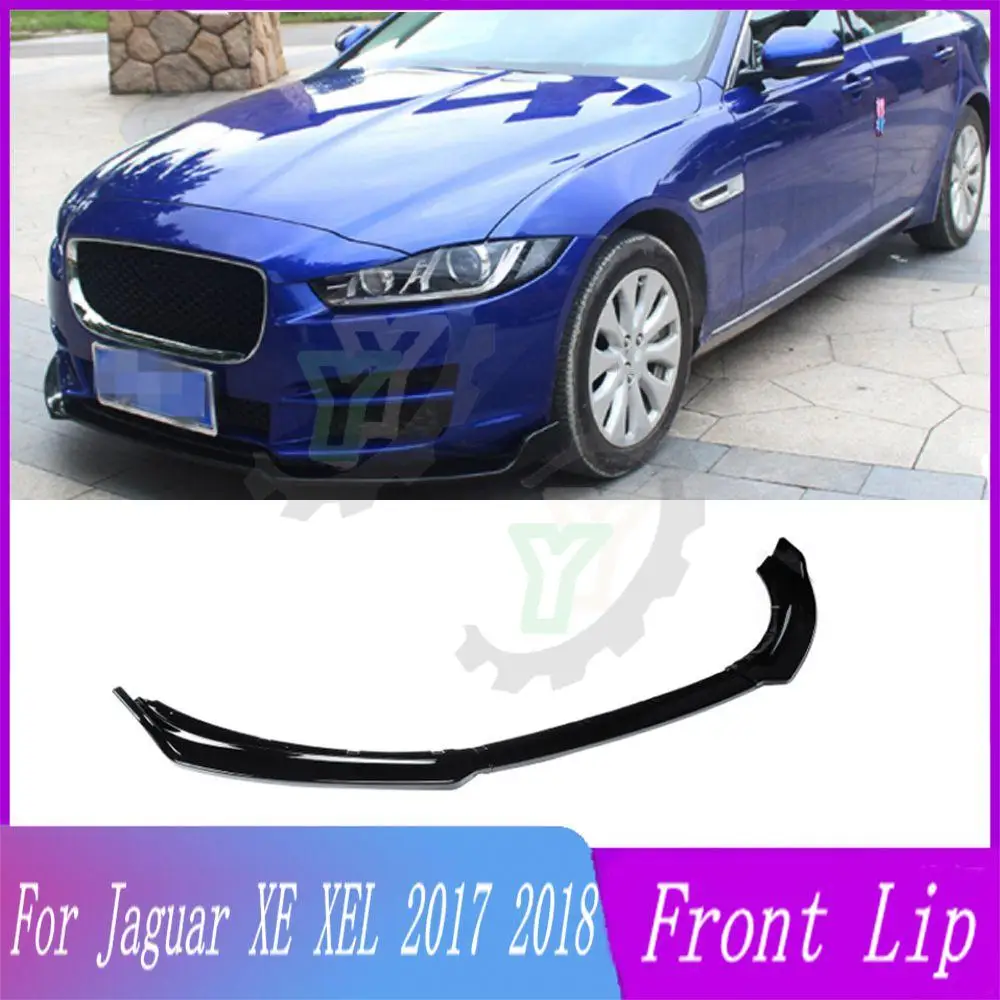 

2018 3PCS Front Bumper Lip Spoiler Splitter Diffuser Detachable Body Kit Cover Guard ForJaguar XE XEL 2017-2018 Car Accessories