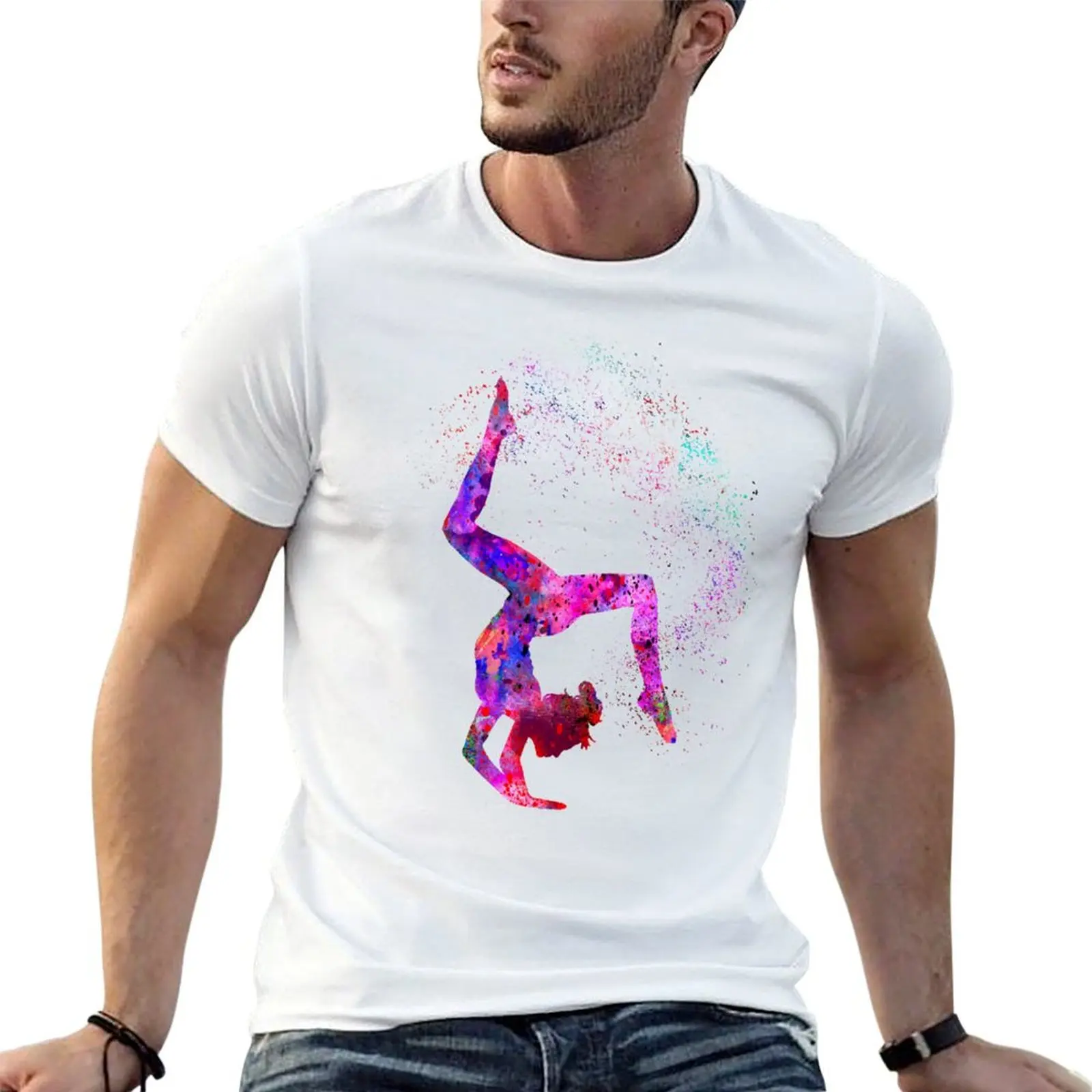Gymnastics girl, watercolor gymnastics, teen gift T-Shirt Odor Resistant Short Sleeve Top