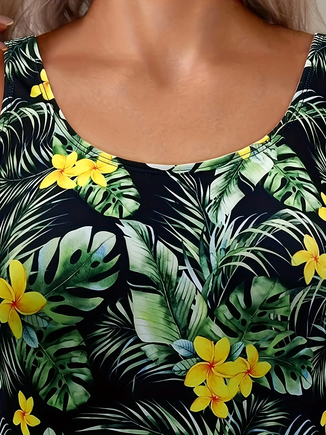 Traje de baño de una pieza para mujer, traje de baño con estampado floral tropical, secado rápido, traje de baño sexy para mujer, traje de baño de talle alto