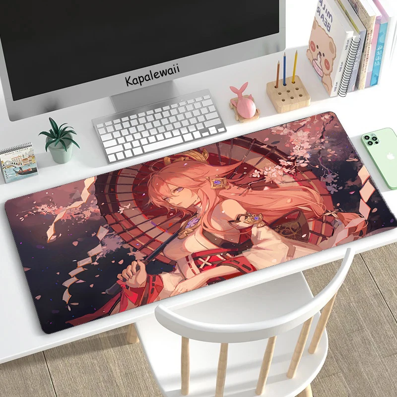 

Large Anime Mouse Pad Genshin Impact Mousepad Gaming Keyboard Mousemat Laptop Mat On Desk Anti-slip Carpets Waterproof Deskmats