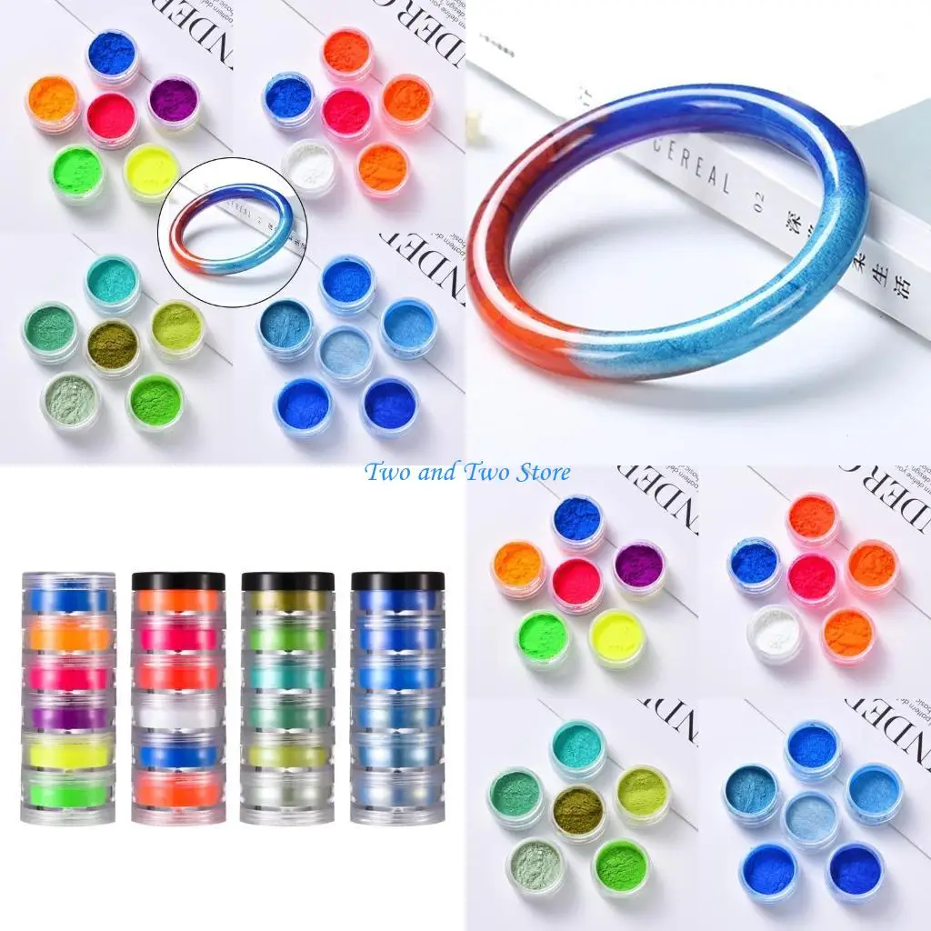 

HX6F DIY Craft Natural Mica Mineral Epoxy Resin Dye Pearl Pigment Pearlescent Powder