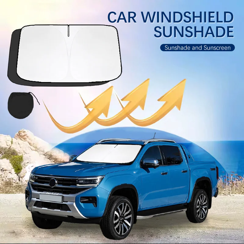 

For Volkswagen VW Amarok 2011-2021 Windshield Sun Shade Sunshade Sun Visor Protector Foldable Blocks UV Rays Laser Sun Protector