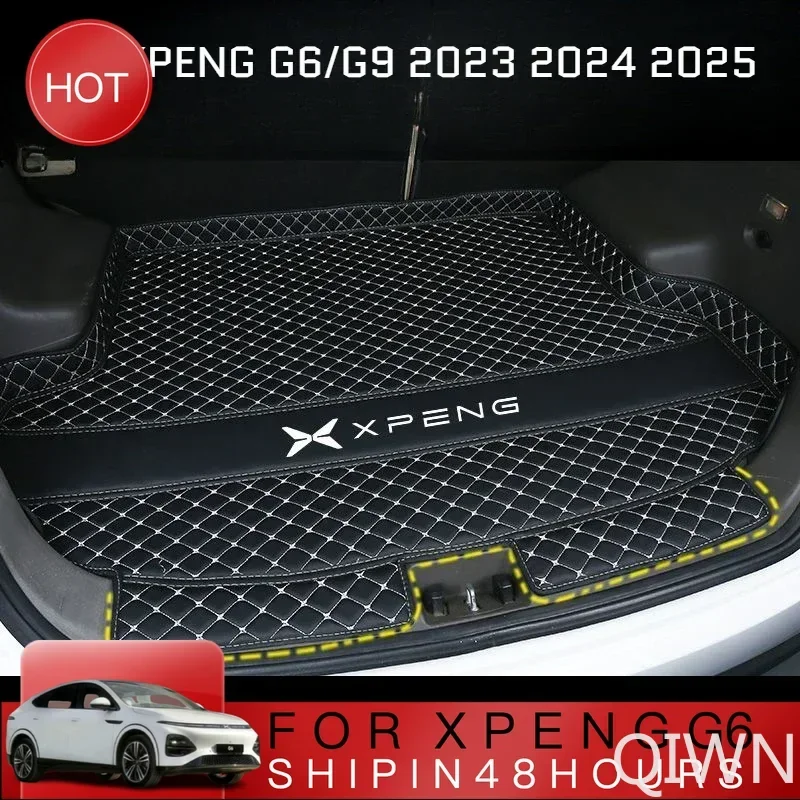 QIWN Car Trunk Mat for XPENG G6 XPENG G9 2023 2024 2025 Accessories Main Pad Retrofitting The Special Car Trunk Pad for Interior