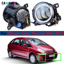 2 Pieces Car H11 Angel Eye LED Fog Light Daylight DRL 30W For Citroen Xsara Picasso 2004 2005 2006 2007 2008 2009 2010 2011 2012