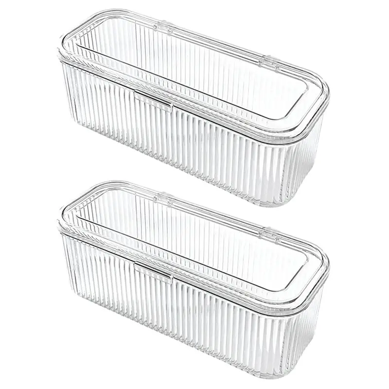 

GYTB-коробка для хранения косметики, 2 шт., новая большая емкость, акриловая прозрачная косметическая коробка для макияжа с крышкой, органайзер для помады для ванной комнаты