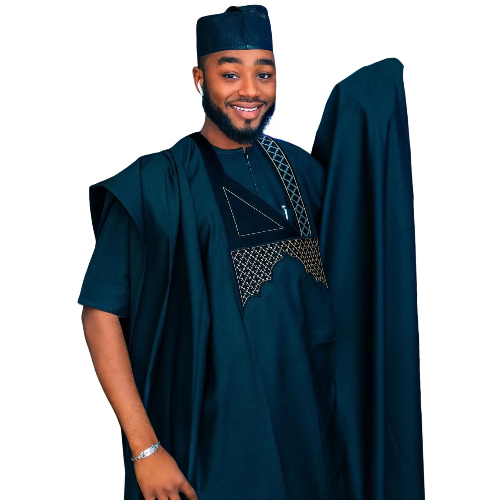 Agbada African Agbada For Men Embroidery Deisgn Embroidery 3pcs One Set