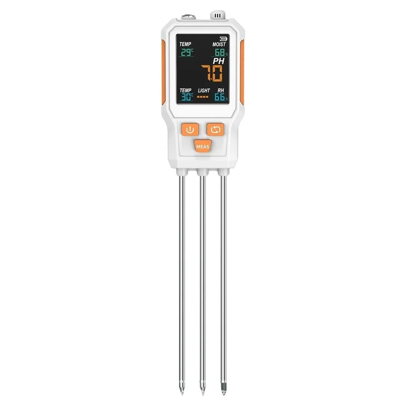 DT16 10 in 1 Digital Soil Tester pH Meter Moisture Temperature Sunlight Fertility Detector for Garden High Accuracy