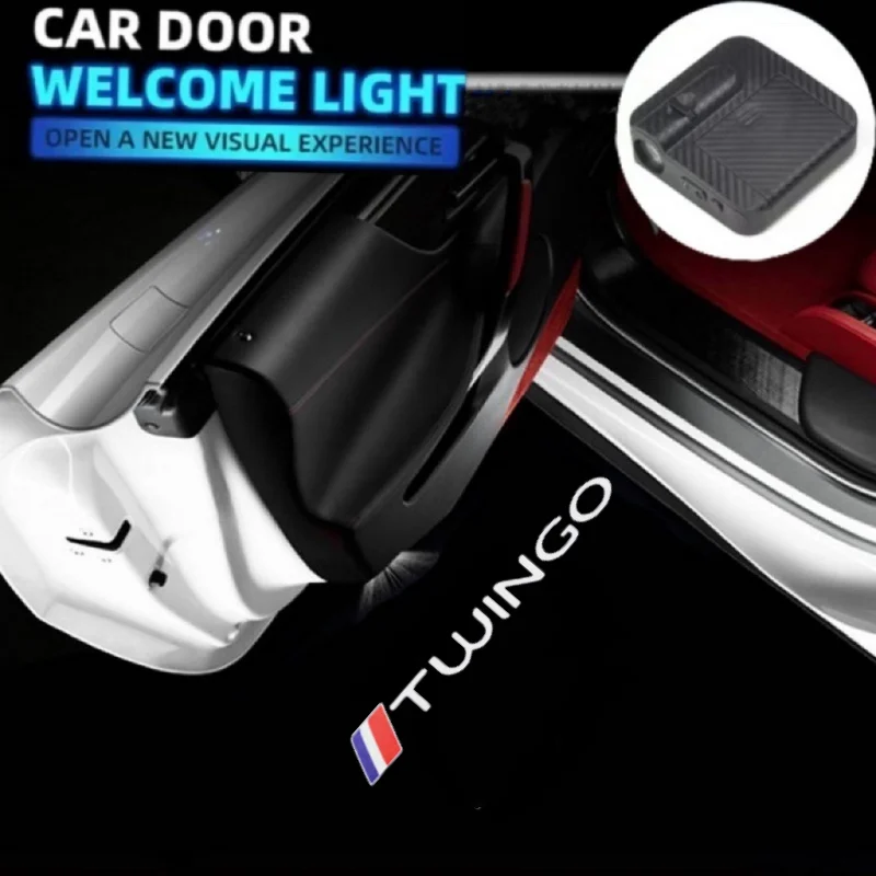 For Renault Megane Scenic Twnigo Twingo Captur Led Car Door Welcome Laser Projector Logo Light Universal Laser Emblem Lamps