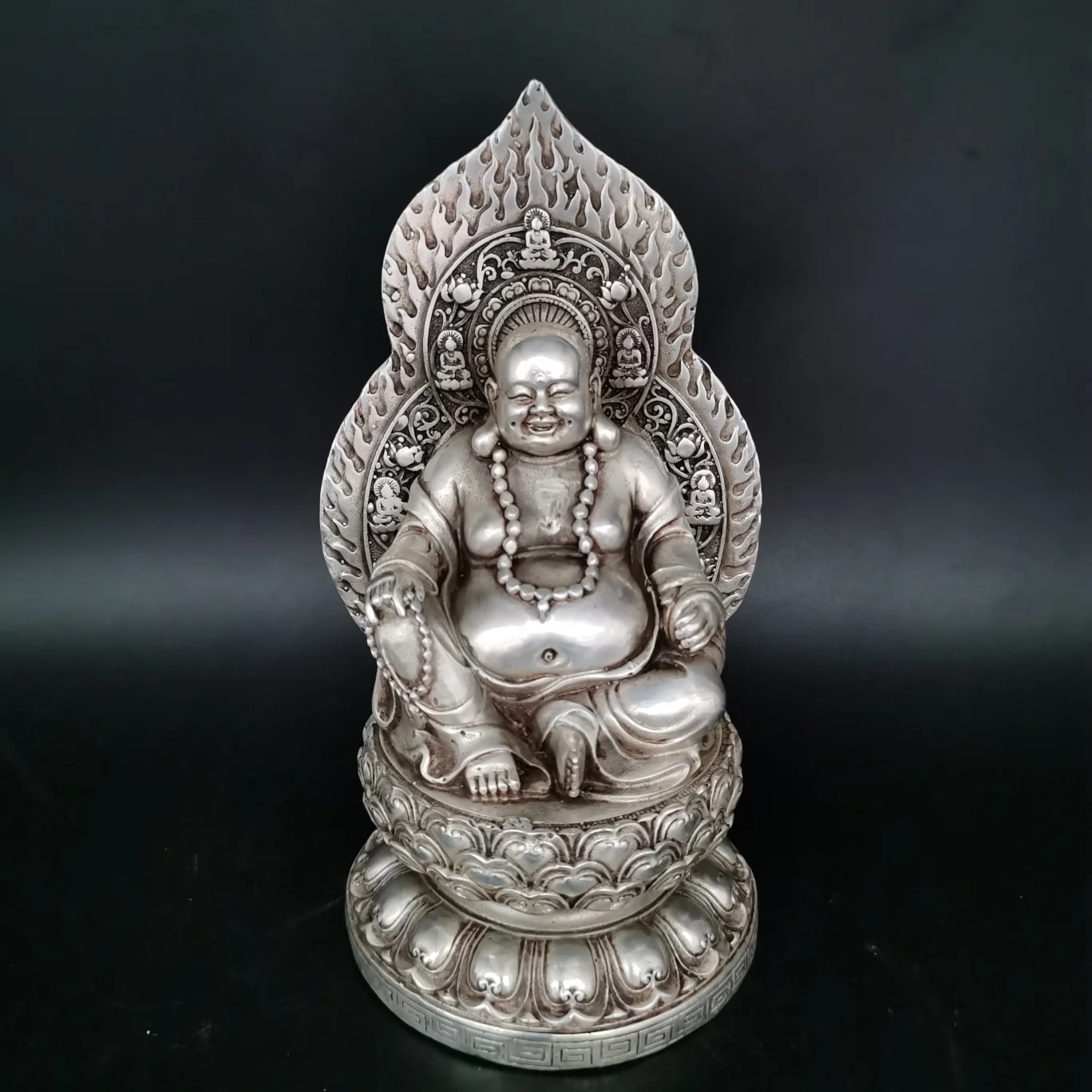 

Chinese Elaboration,Cupronickel Engrave ,Good Luck“Maitreya Buddha ”,Metal Crafts,Home Decoration,Collect