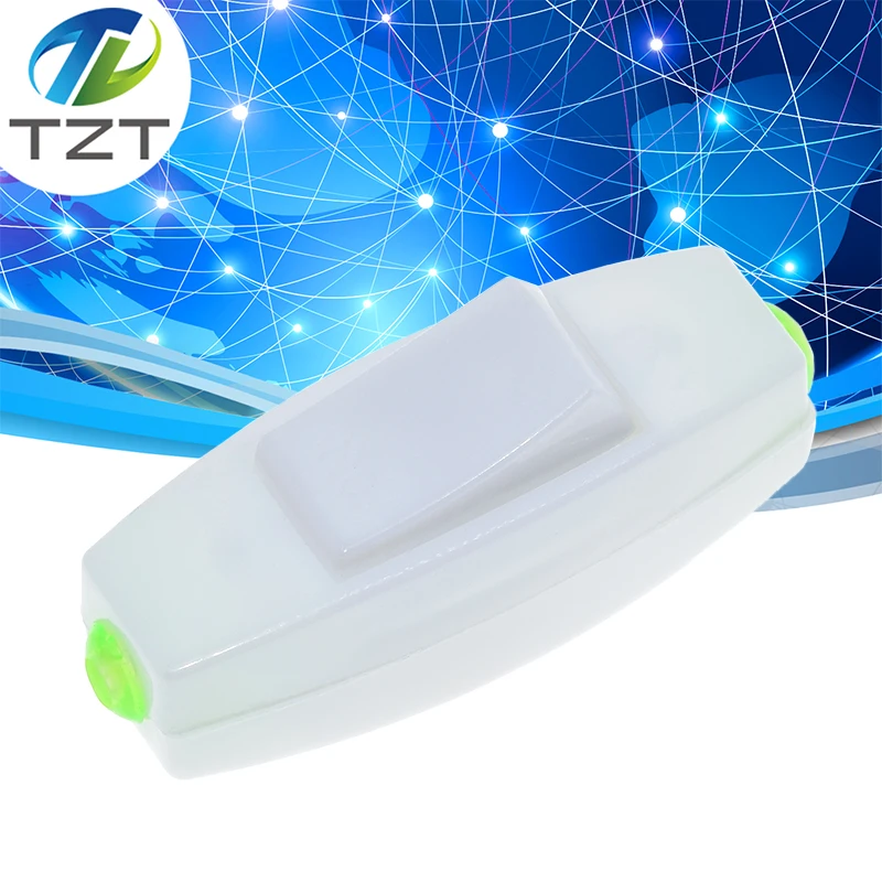 TZT  2019 Rocker Switch AC 110V 220V 6A Lnline ON/OFF Table Lamp Desk Light Cord Control Switch Dropshipping 0105