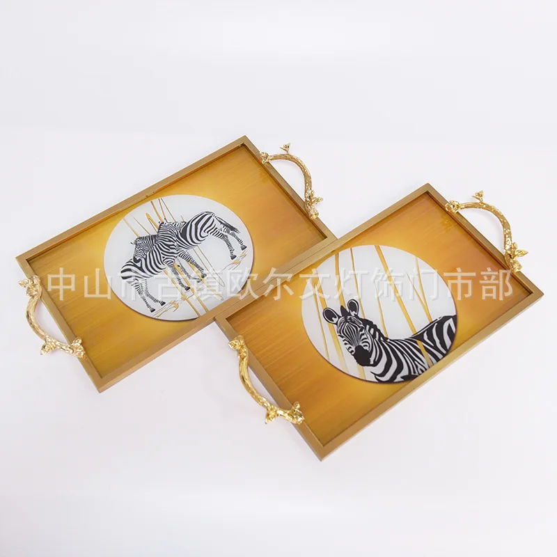 

Simple Desktop Storage Tray, High-grade Orange Glass Tea Tray, Living Room Coffee Table Dining Table Decoration
