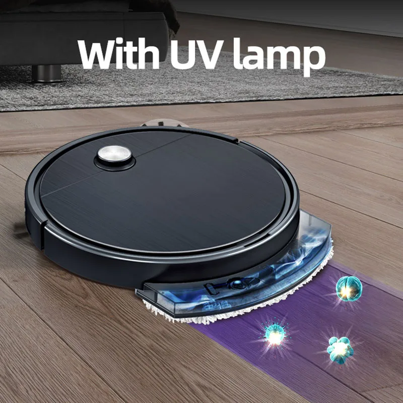 Strong Suction USB Rechargeable Intelligent Sweeper With Water Tank Wet Dry Floor Mop Robot Vacuum Cleaner