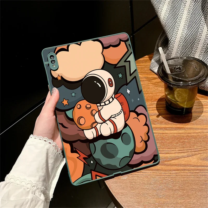 Astronauts Playing Ball Case For Samsung Galaxy Tab S9 11 A8 10.5 S6 Lite 10.4 S7 S8 S9 Plus 12.4 T500 A7 LIte A 8.0 T290 Case