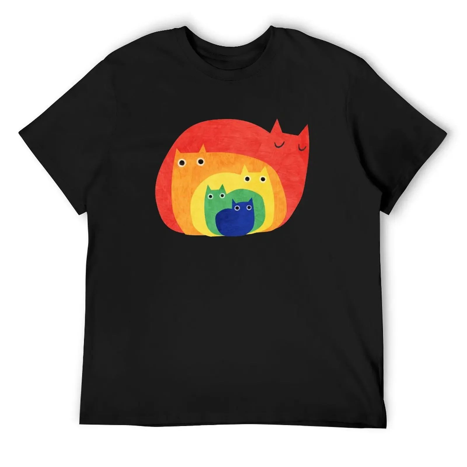 

Rainbow Cats T-Shirt heavyweights topping Blouse Anime t-shirt mens t shirts pack