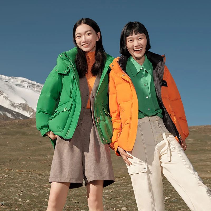 Chericom ショート厚いダウンジャケット女性の冬暖かい防寒フード付きパファーコートファッションオフィスレディパッド入りジャケット Y289091Y