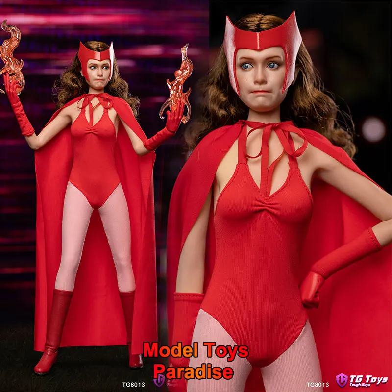 TGToys TG8013 1/6 Collectible Toys Scarlet Witch Wanda 2.0 Halloween Mobile Eye Girl Soldier 12inch Action Figure Model Gifts