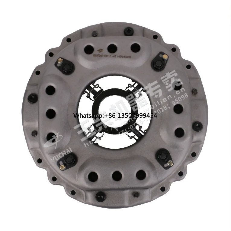 J62YA-1600750-662-F Y395T245-10H1-3 Replacement Bus Coach Alloy Steel YUCHAI Clutch Pressure Plate Assembly for New ZHONG TONG