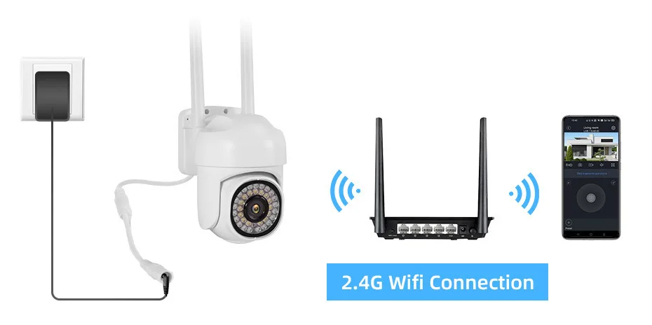 2MP 1080P  2.4G&5G Dual Band WIFI YiLot APP Full Color WIFI PTZ  IP Dome Camera AI Humanoid Home Security CCTV Baby Monitor