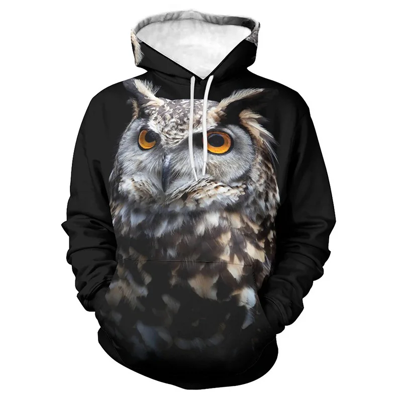 

Mysterious Animal Owl 3D Printed Hoodies For Men Funny Night Owls Graphic Hoodie Casual Streetwear Winter Women Y2k Pullovers