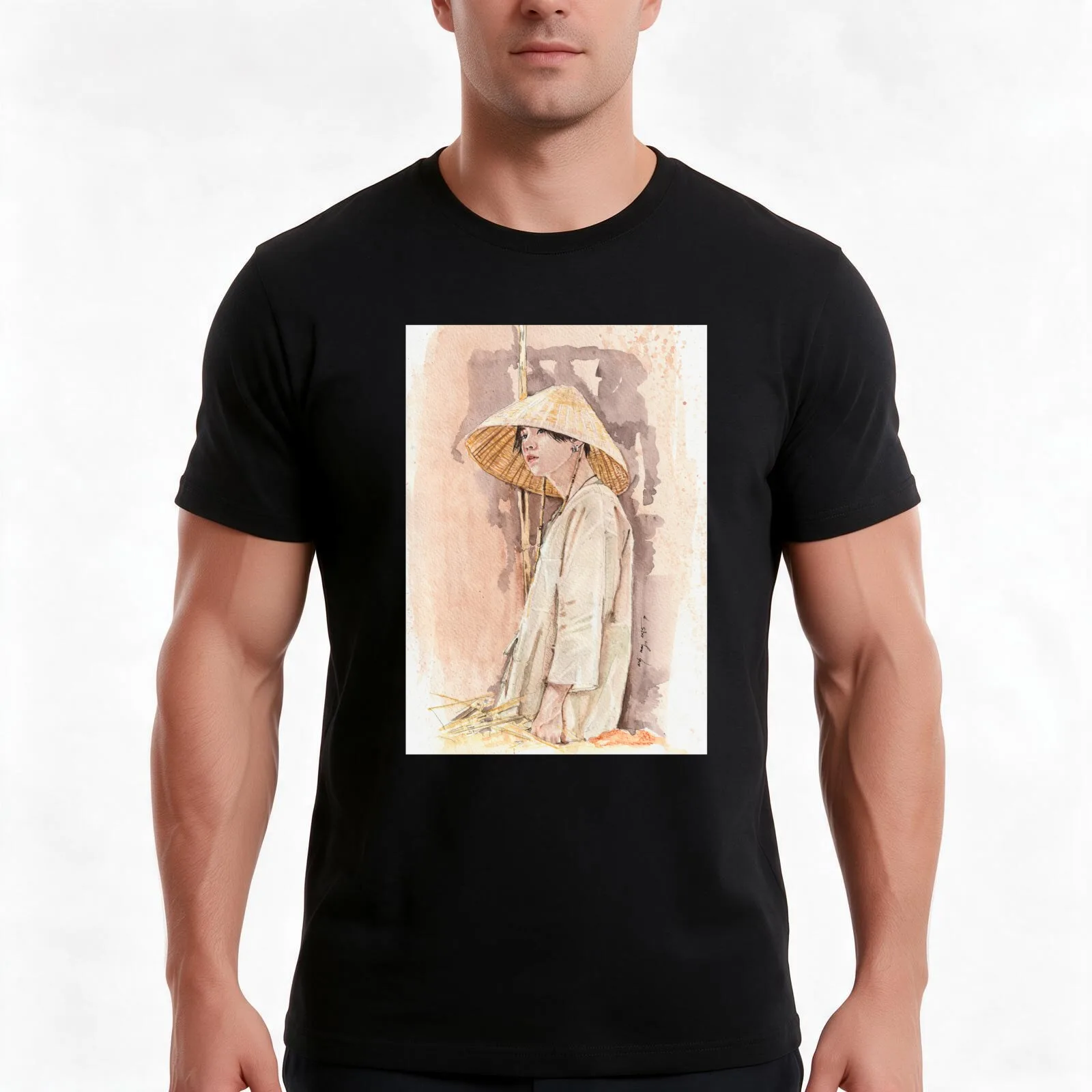 Daechwita Watercolour (no writing) T-Shirt, Summer Casual Cotton Tee, Oversized Streetwear Tops, Vintage Graphic Print
