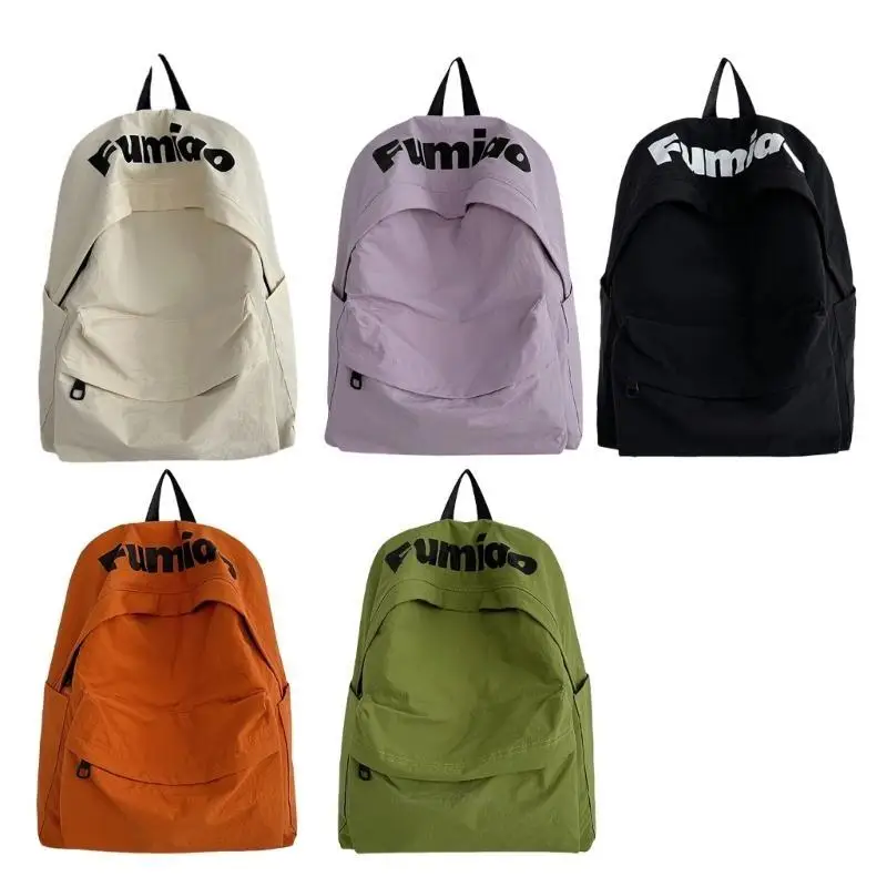 

X5XA Trendy Nylon Rucksack for Women Spacious Casual Daypack College School Bag