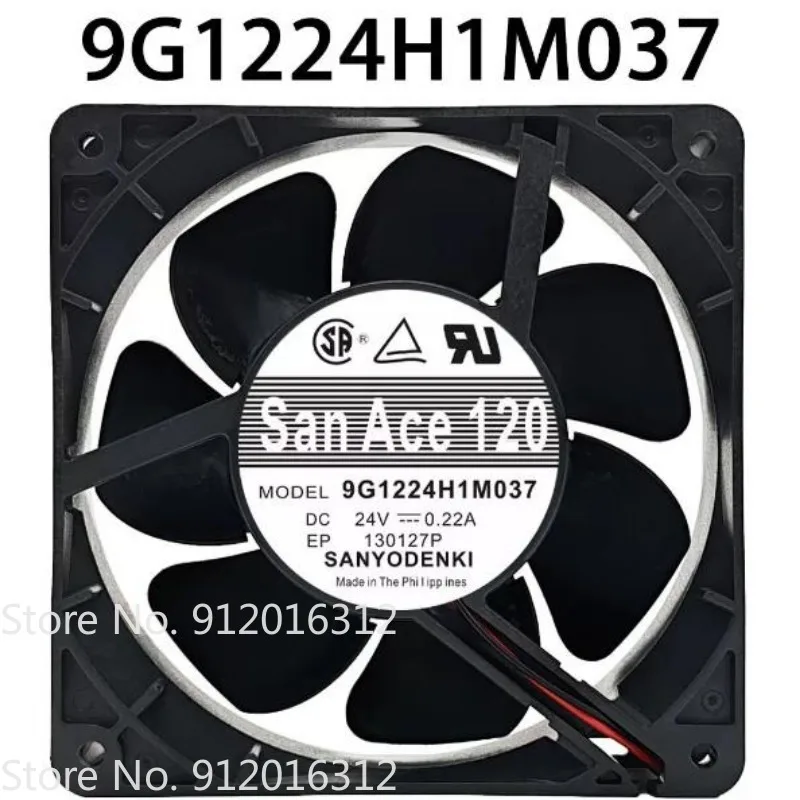 New Fan for SANYO 9G1224H1M037 0.22A Cooling Fan 12cm 120 * 120 * 38MM
