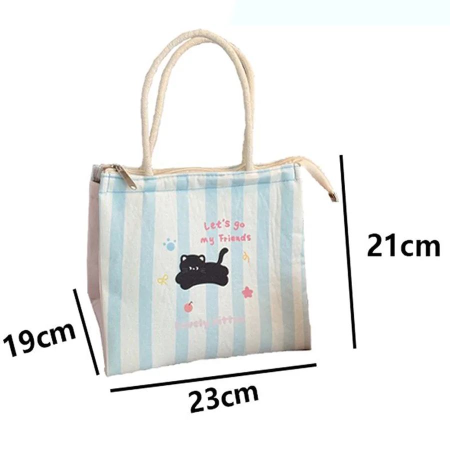 Cute Thermal Lunch Bag Cartoon Portable Lunch Box Insulated Food Storage Bag For  Kids