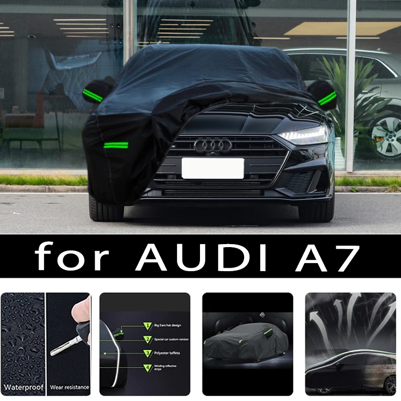 

For AUDI A7 Car Covers Outdoor Waterproof Sun Rain Snow Protection UV Auto Cover 190T Car Protective Full Covers