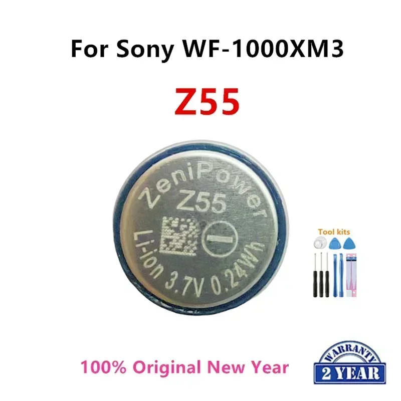 100% Original Z55 New Battery For Sony WF-1000XM3,WF-SP900 WF-SP700N WF-1000X ZeniPower Z55 TWS Earphone 3.7V 0.24Wh