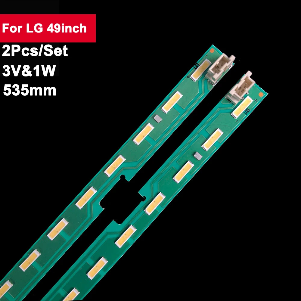 Reparo de TV LED Backlight Set, 3V, 535mm, LIG 49 ", LC490EUE-FHM1, 6916L2395A, LIG49LX540S-CA, LIG 49UF6800, 49UF6430, 49SM5KC, 2pcs