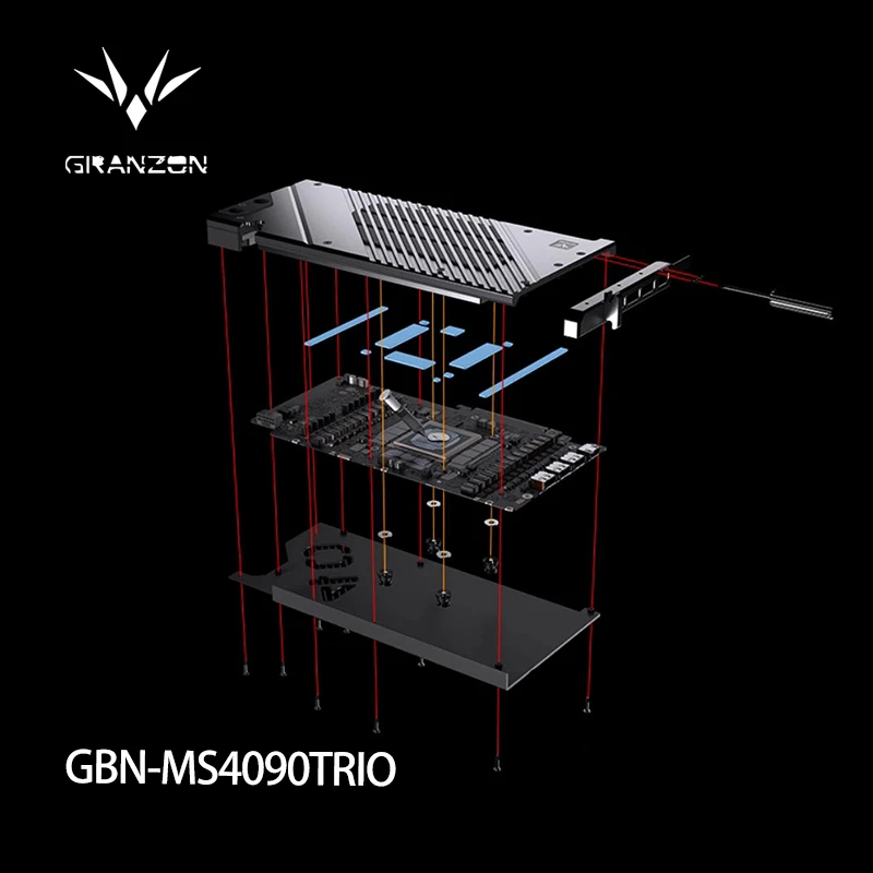 

Granzon GPU Water Block Use for MSI GeForce RTX4090 Suprim / GAMING X TRIO Video Card / Copper Cooling Radiator / GBN-MS4090TRIO