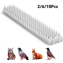 2/6/10Pcs Spikes Repeller Cat Plastic Bird Repellent Anti Pigeon Anti-bird Squirrel Garden Fences Control Transparent Spikes