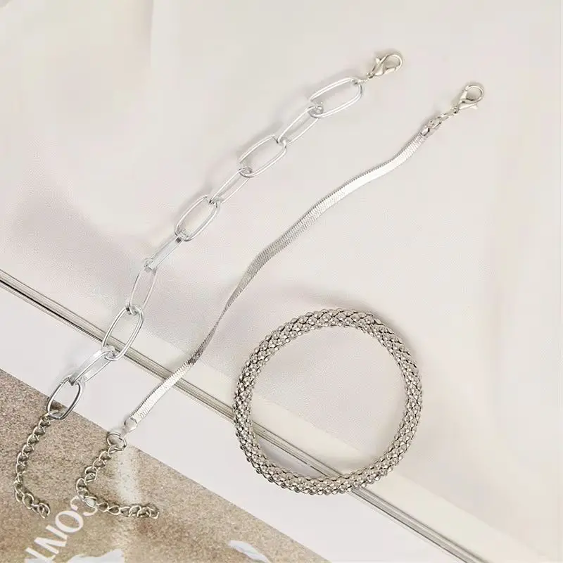 

2026 Snake Bone Popcorn Chain Bracelet For Women Gold Silver Color Multi-layer Alloy Bracelet Vintage Jewelry Party Gifts
