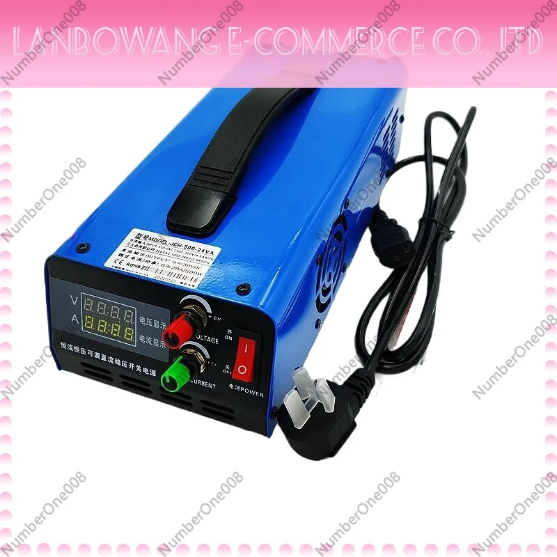 JCH500W 500W Adjustable DC Power Supply, 0-55V 10A Battery Charger for LiFePO4 Lead Acid 4-Digit Display